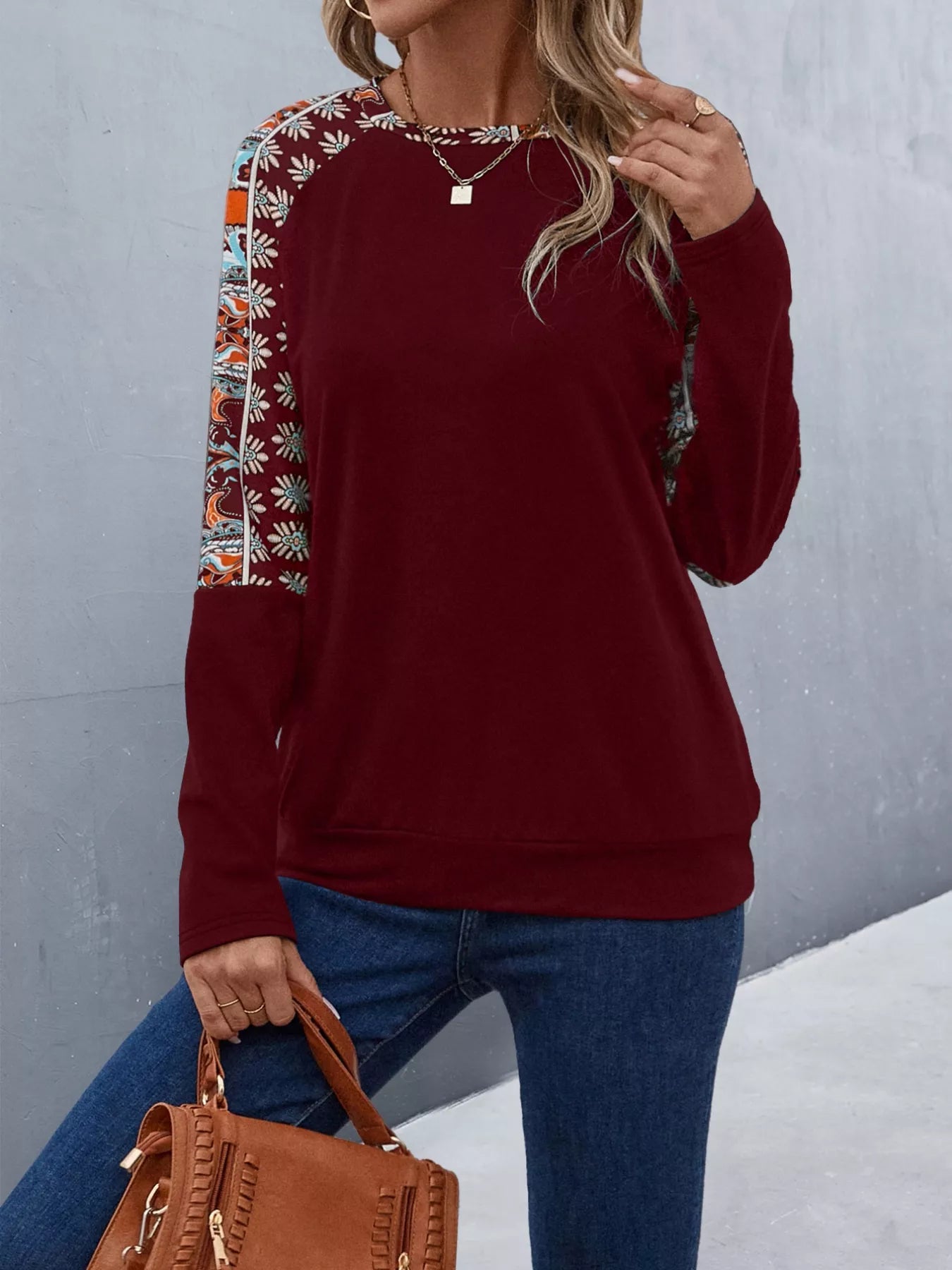 printed raglan t-shirt