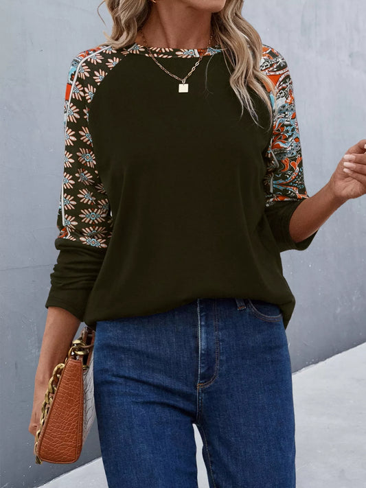 printed raglan t-shirt
