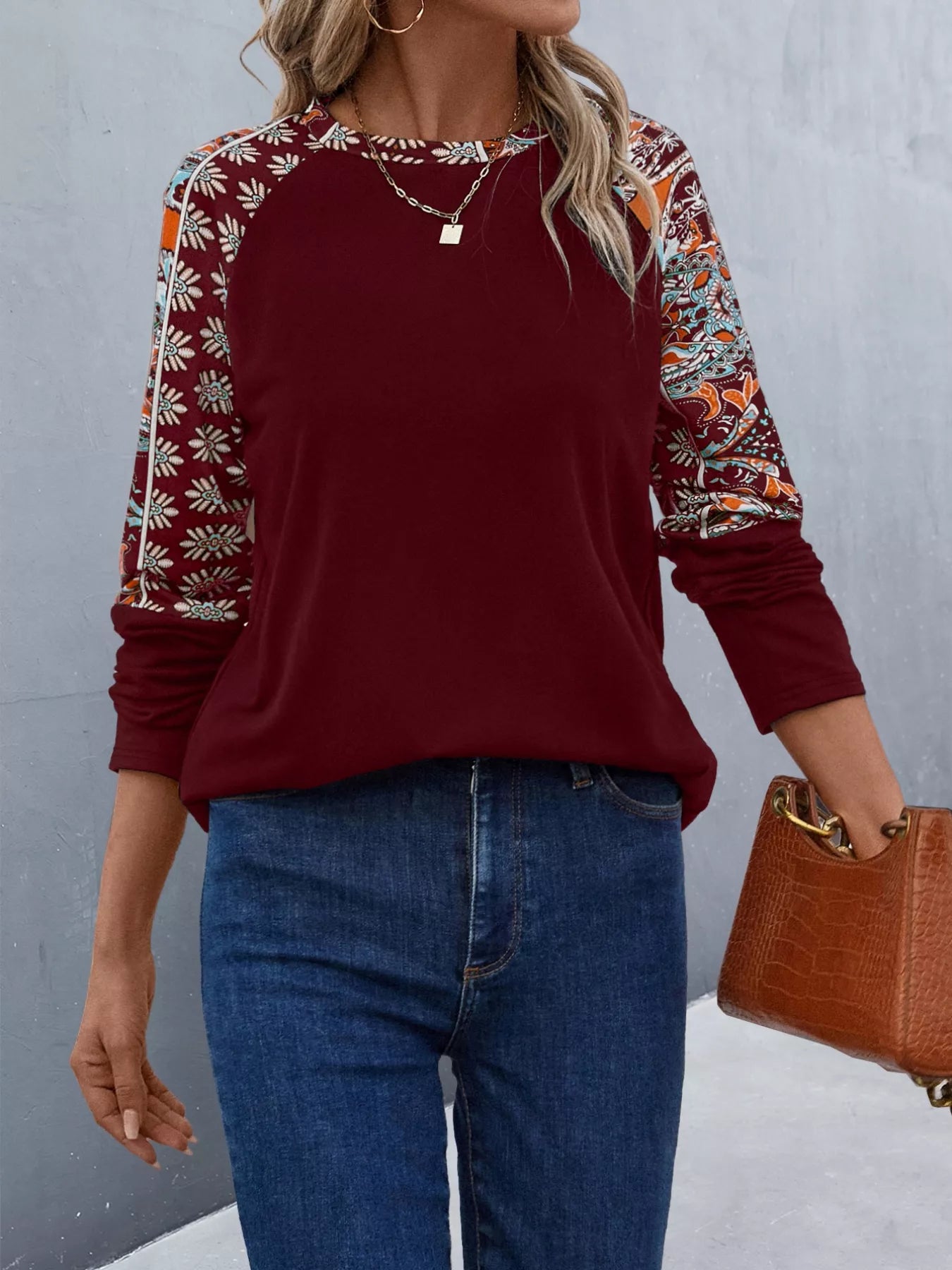 printed raglan t-shirt