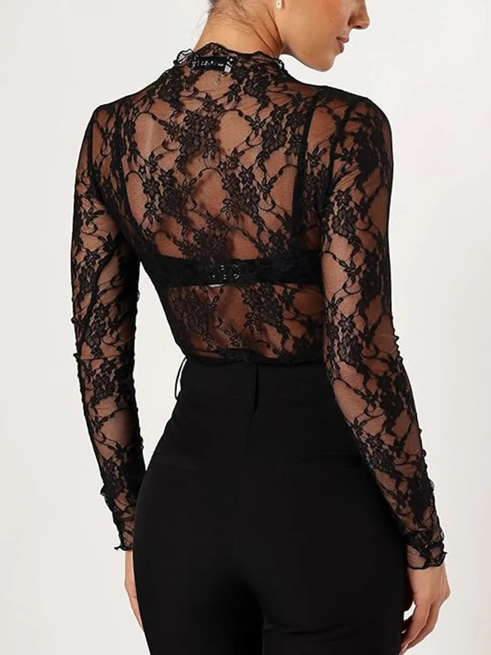 floral mesh top