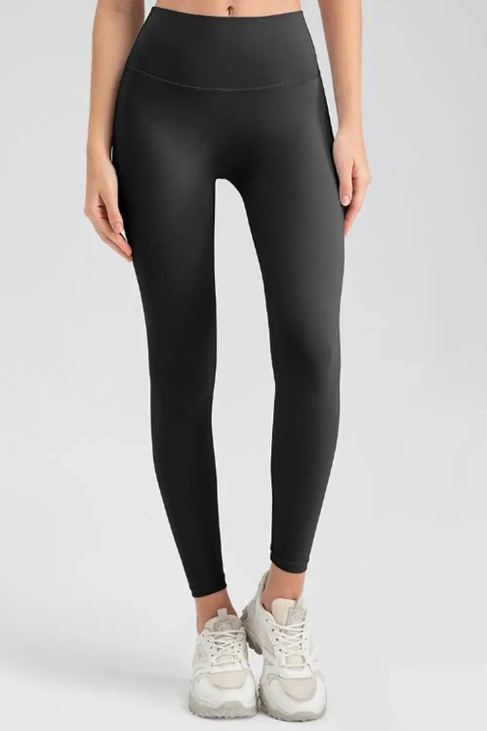 Black Wide Waistband Sport Leggings