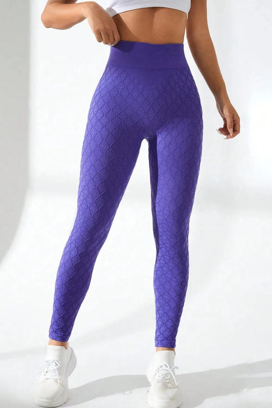 Blue Purple High Waist Active Leggings