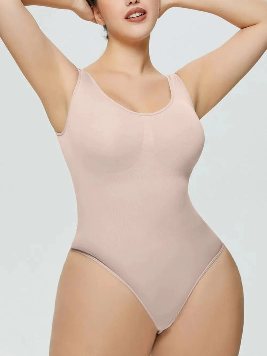 Dust Storm Scoop Neck Wide Strap Shaping Bodysuit Body suits