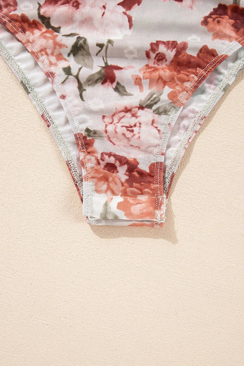 Floral Off-Shoulder Long Sleeve Bodysuit Body suits