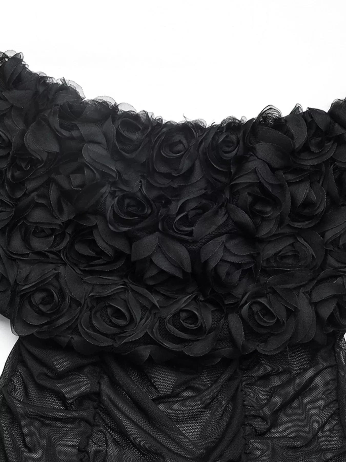 Flower Off-Shoulder Mesh Bodysuit Body suits