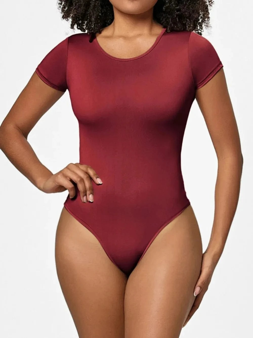 Full Size Round Neck Short Sleeve Bodysuit Body suits
