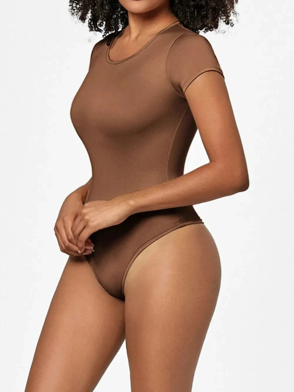 Full Size Round Neck Short Sleeve Bodysuit Body suits