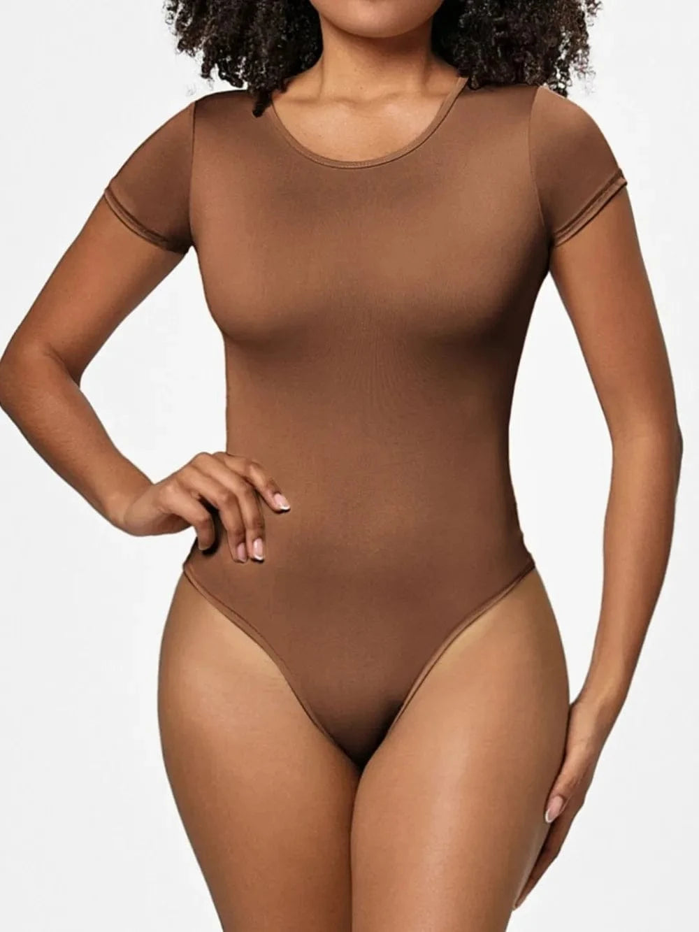 Full Size Round Neck Short Sleeve Bodysuit Body suits