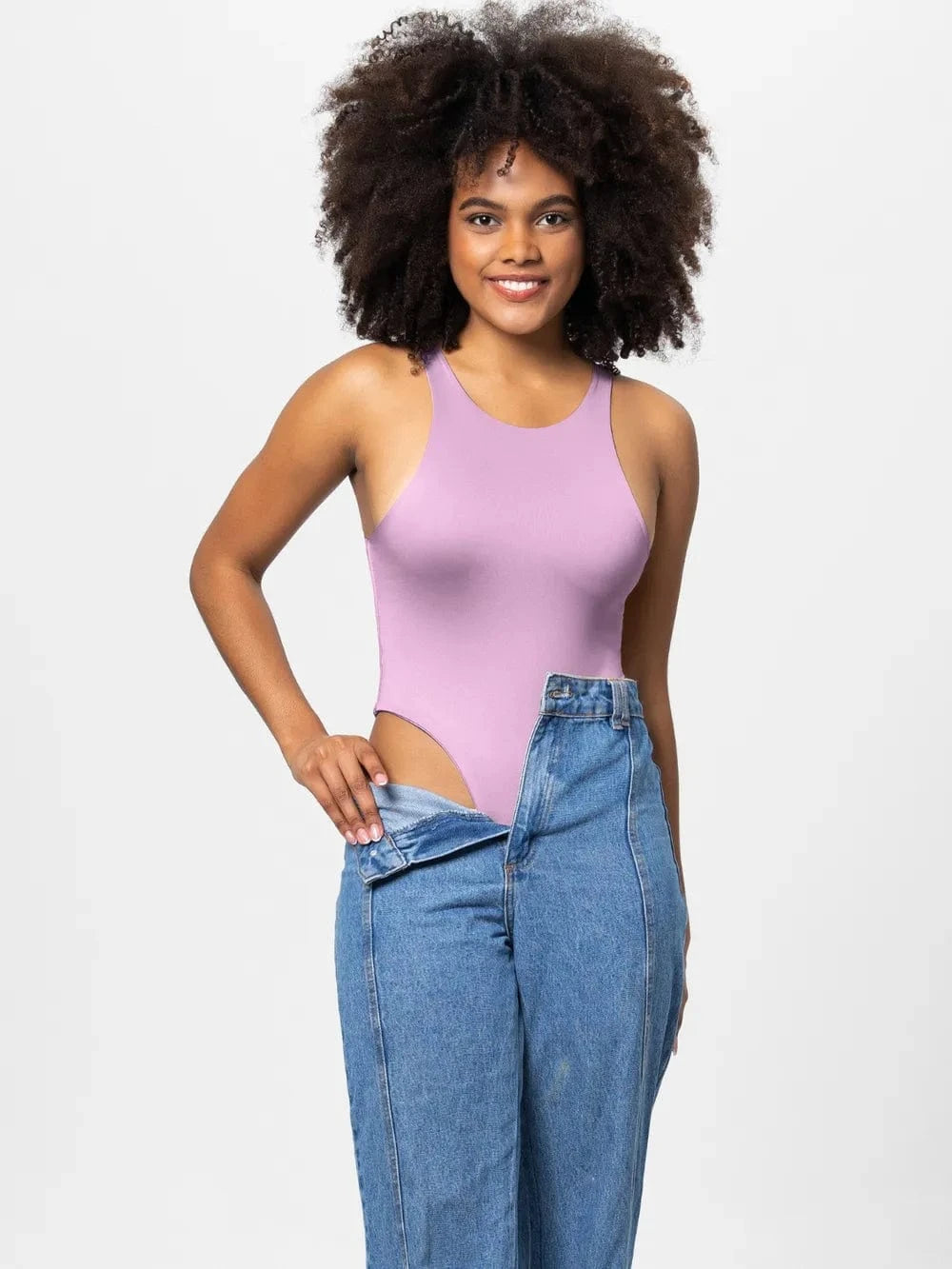 Full Size Round Neck Wide Strap Bodysuit Body suits