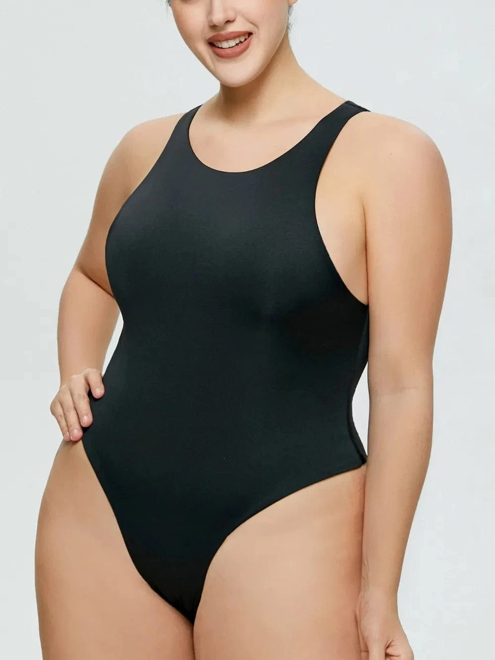 Full Size Round Neck Wide Strap Bodysuit Body suits