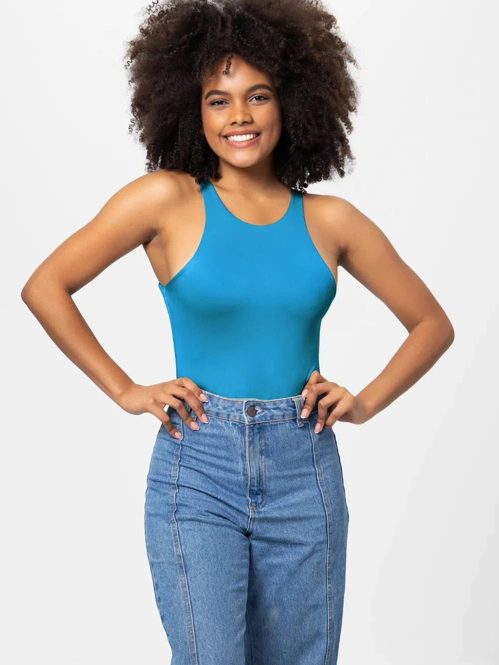 Full Size Round Neck Wide Strap Bodysuit Body suits