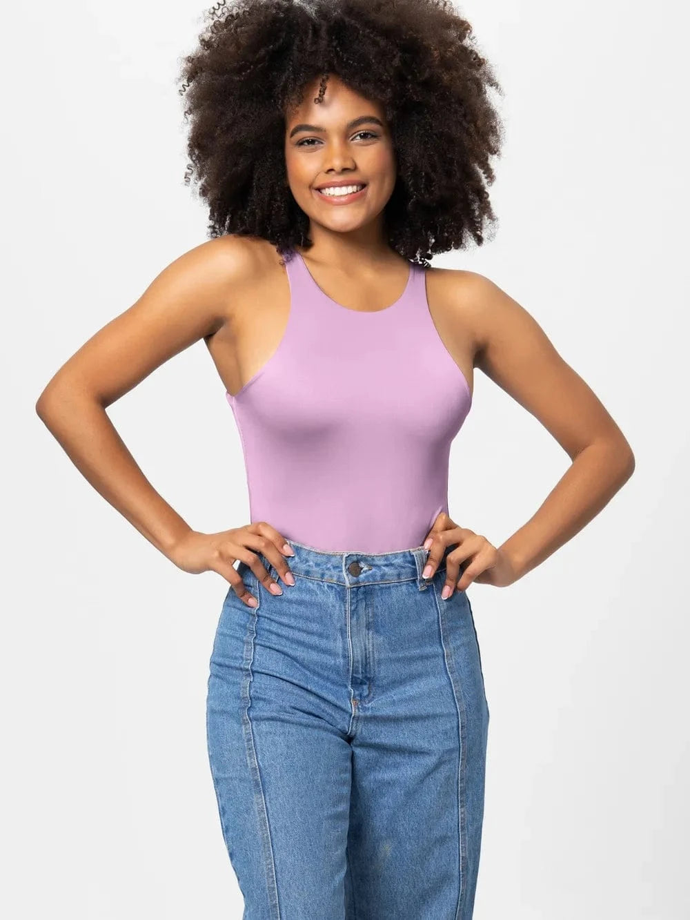 Full Size Round Neck Wide Strap Bodysuit Body suits