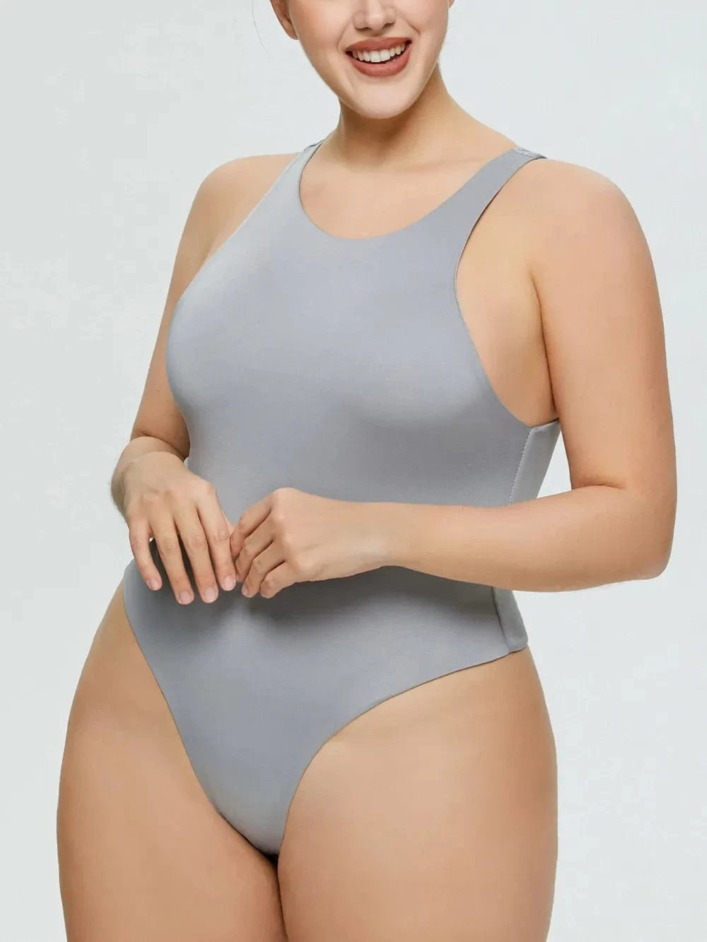 Full Size Round Neck Wide Strap Bodysuit Body suits