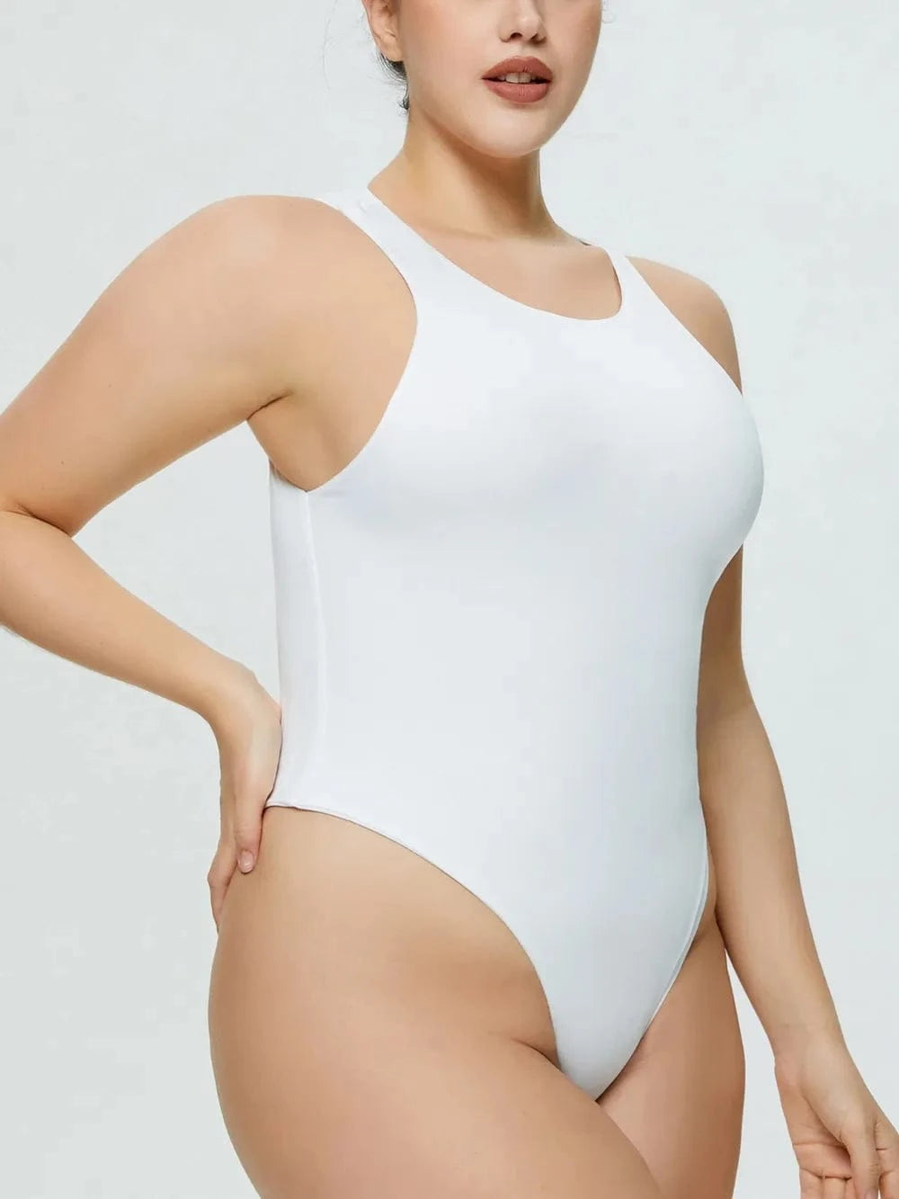 Full Size Round Neck Wide Strap Bodysuit Body suits