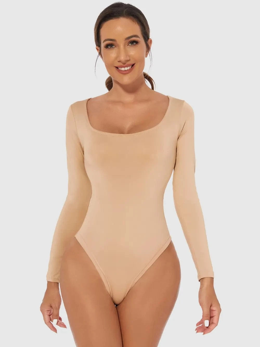 Full Size Scoop Neck Long Sleeve Bodysuit Body suits
