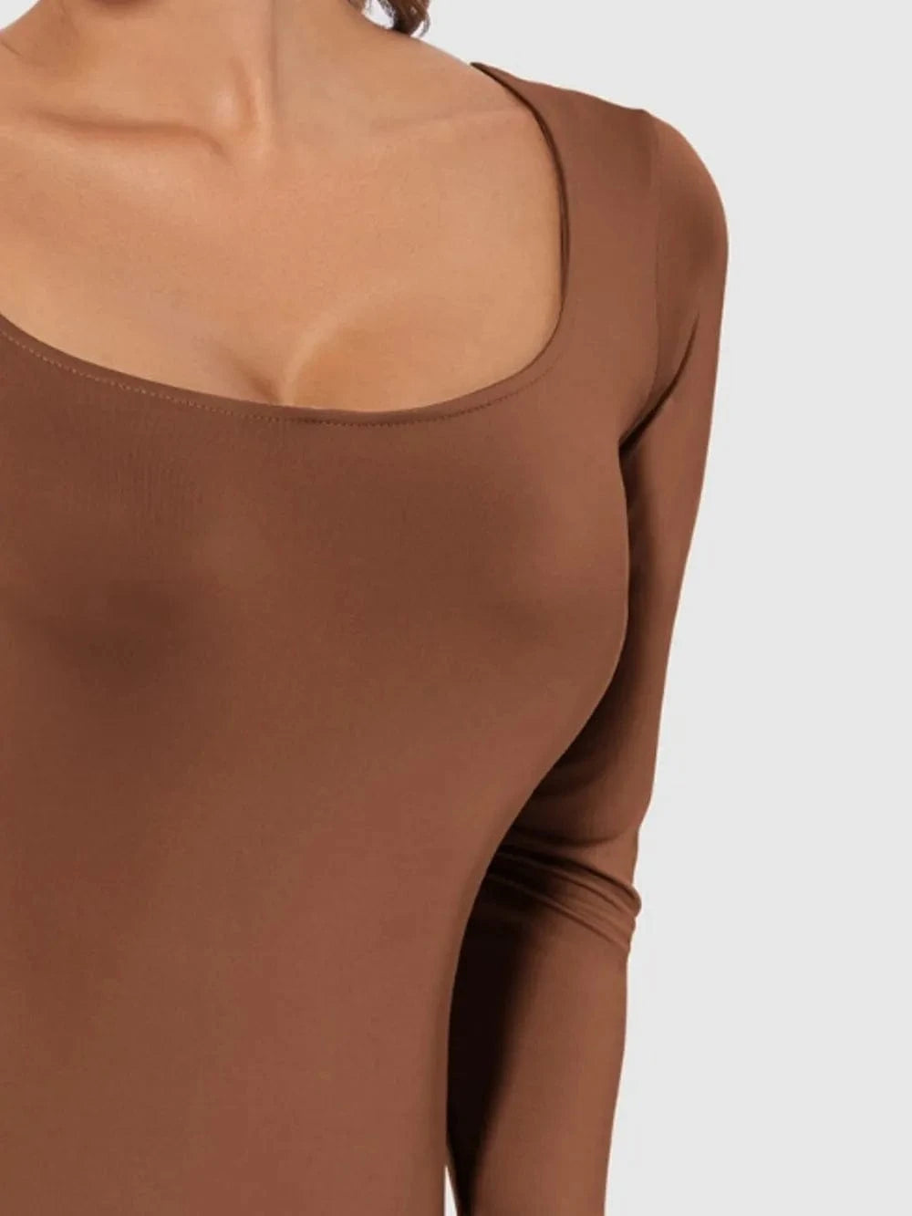Full Size Scoop Neck Long Sleeve Bodysuit Body suits