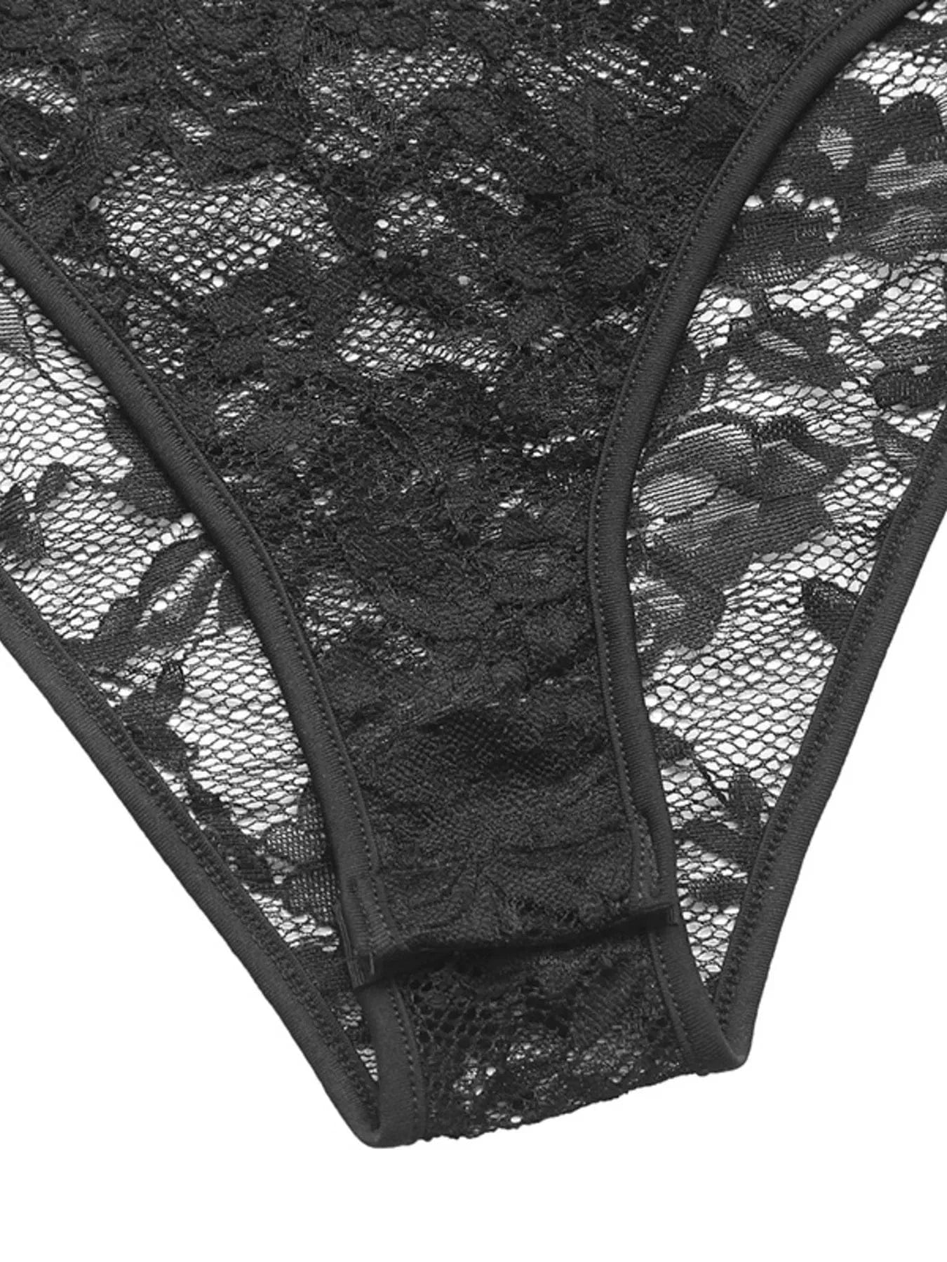 Lace Long Sleeve V-Neck Bodysuit Body suits