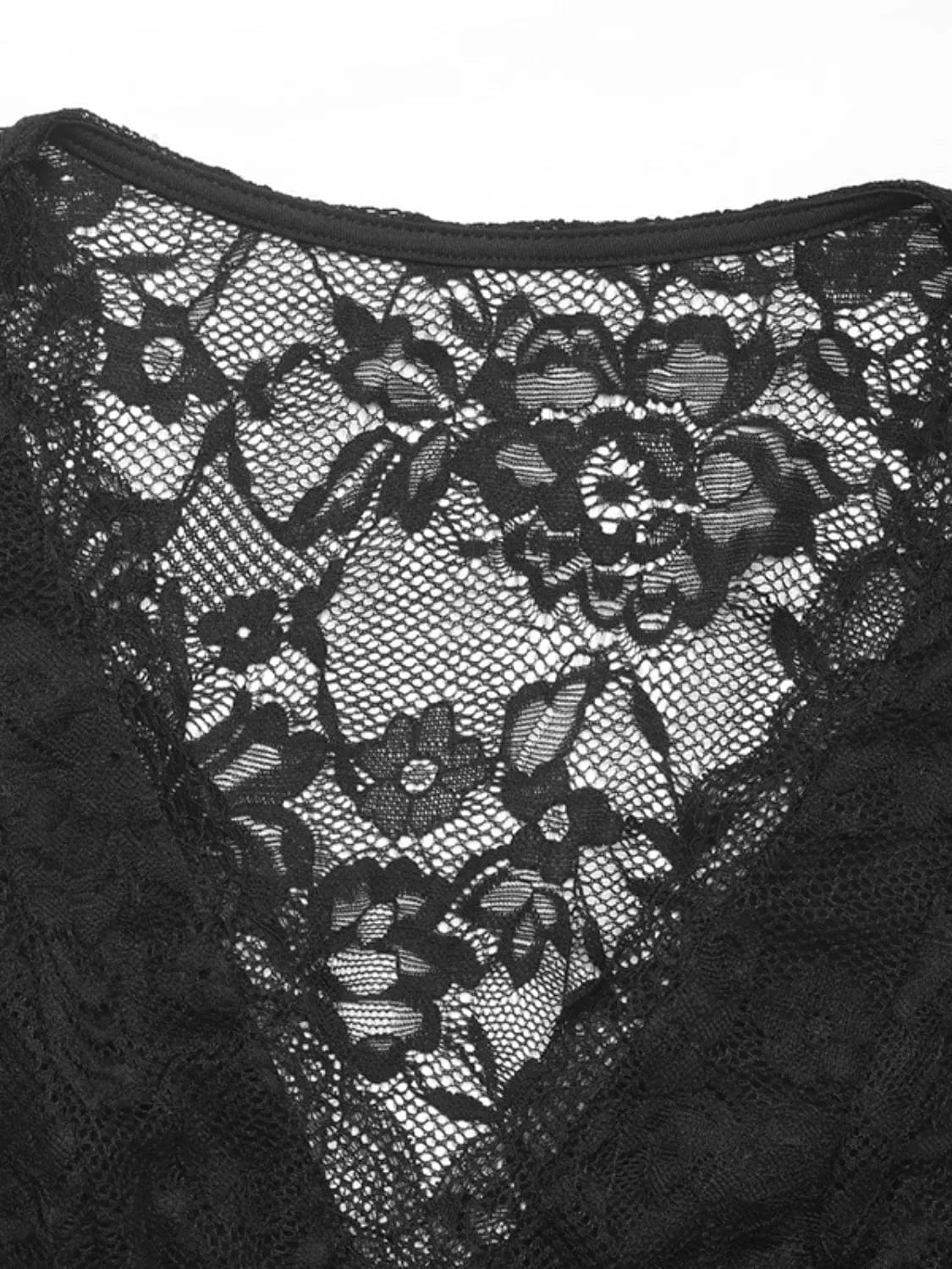 Lace Plunge Sleeveless Bodysuit Body suits
