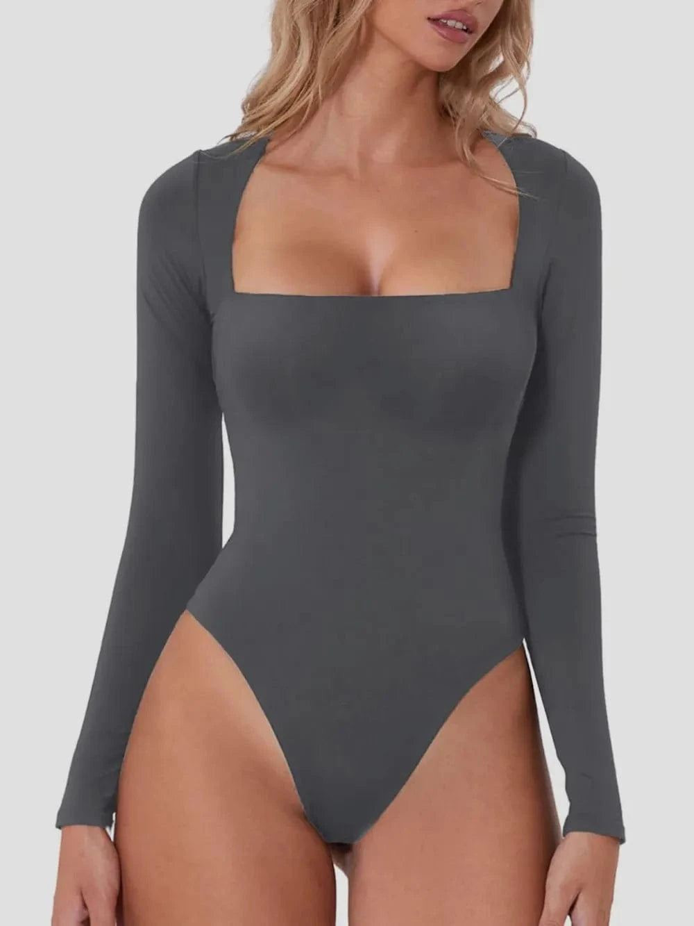 Square Neck Long Sleeve Bodysuit Body suits