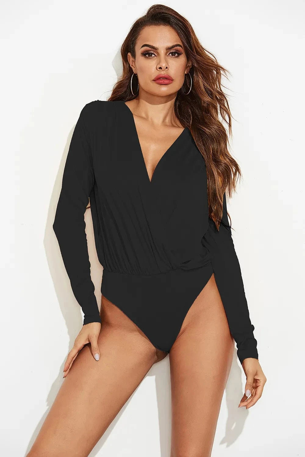 Surplice Long Sleeve Bodysuit Body suits