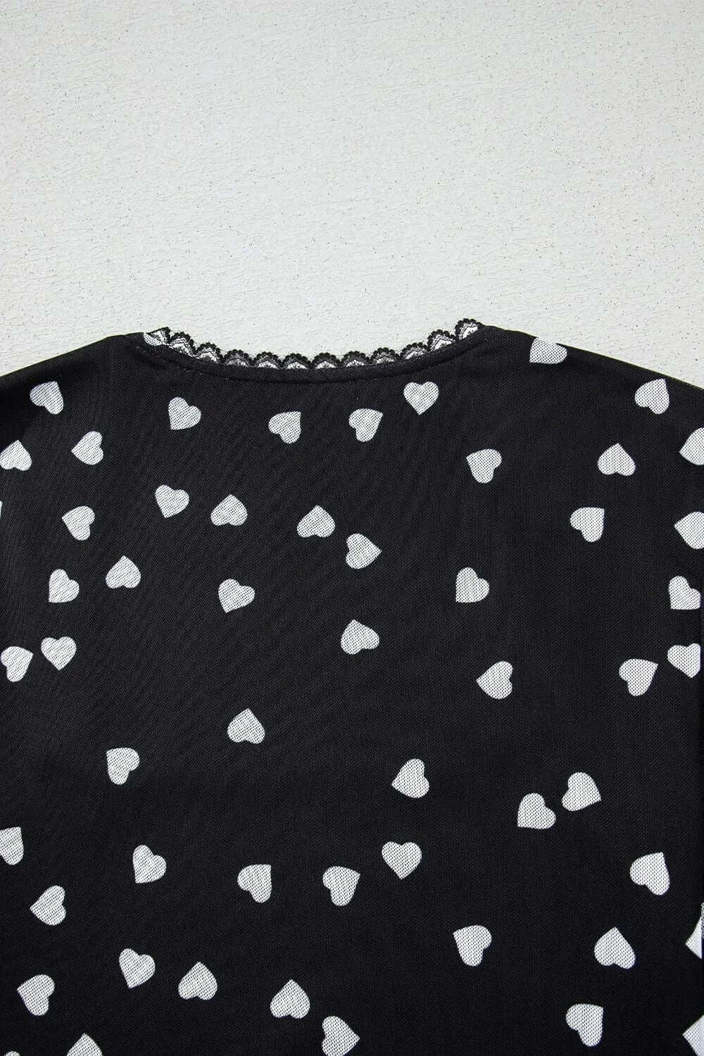 Bodysuits Heart Square Neck Long Sleeve Bodysuit Heart Square Neck Long Sleeve Bodysuit