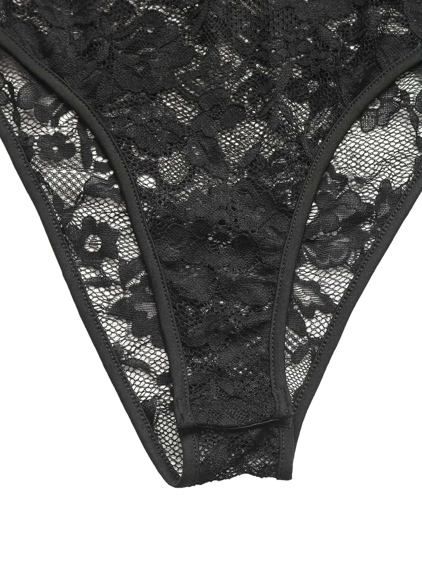 Bodysuits Lace Long Sleeve V-Neck Bodysuit Lace Long Sleeve V-Neck Bodysuit
