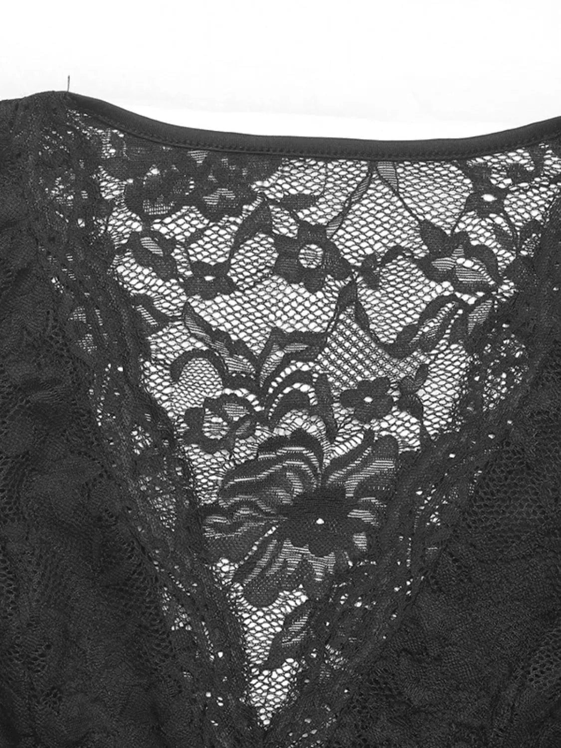 Bodysuits Lace Plunge Short Sleeve Bodysuit Lace Plunge Short Sleeve Bodysuit