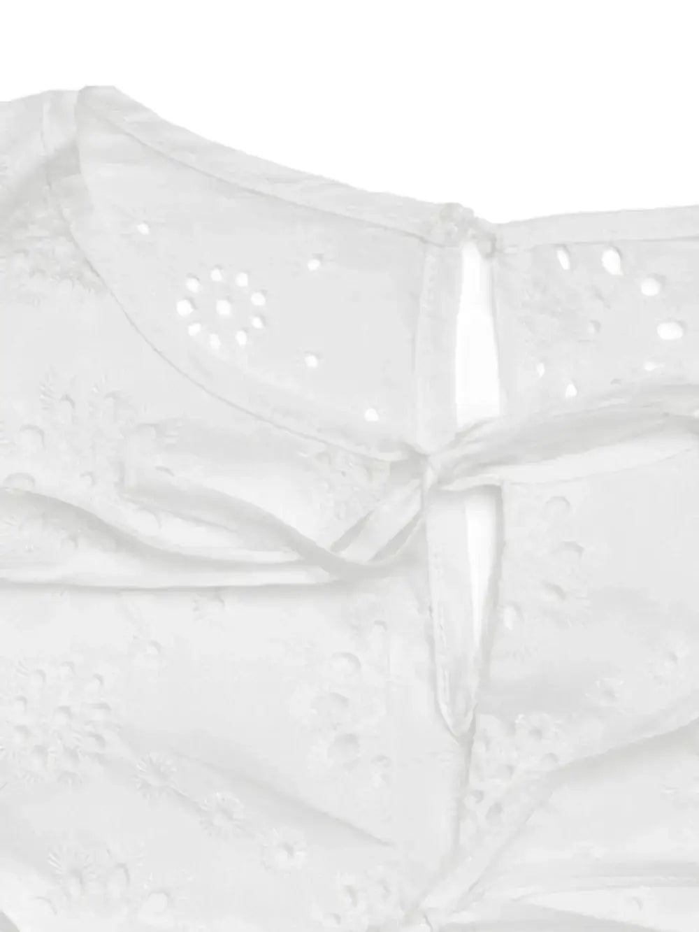 Bodysuits Perfee Tied Eyelet Short Sleeve Bodysuit Perfee Tied Eyelet Short Sleeve Bodysuit