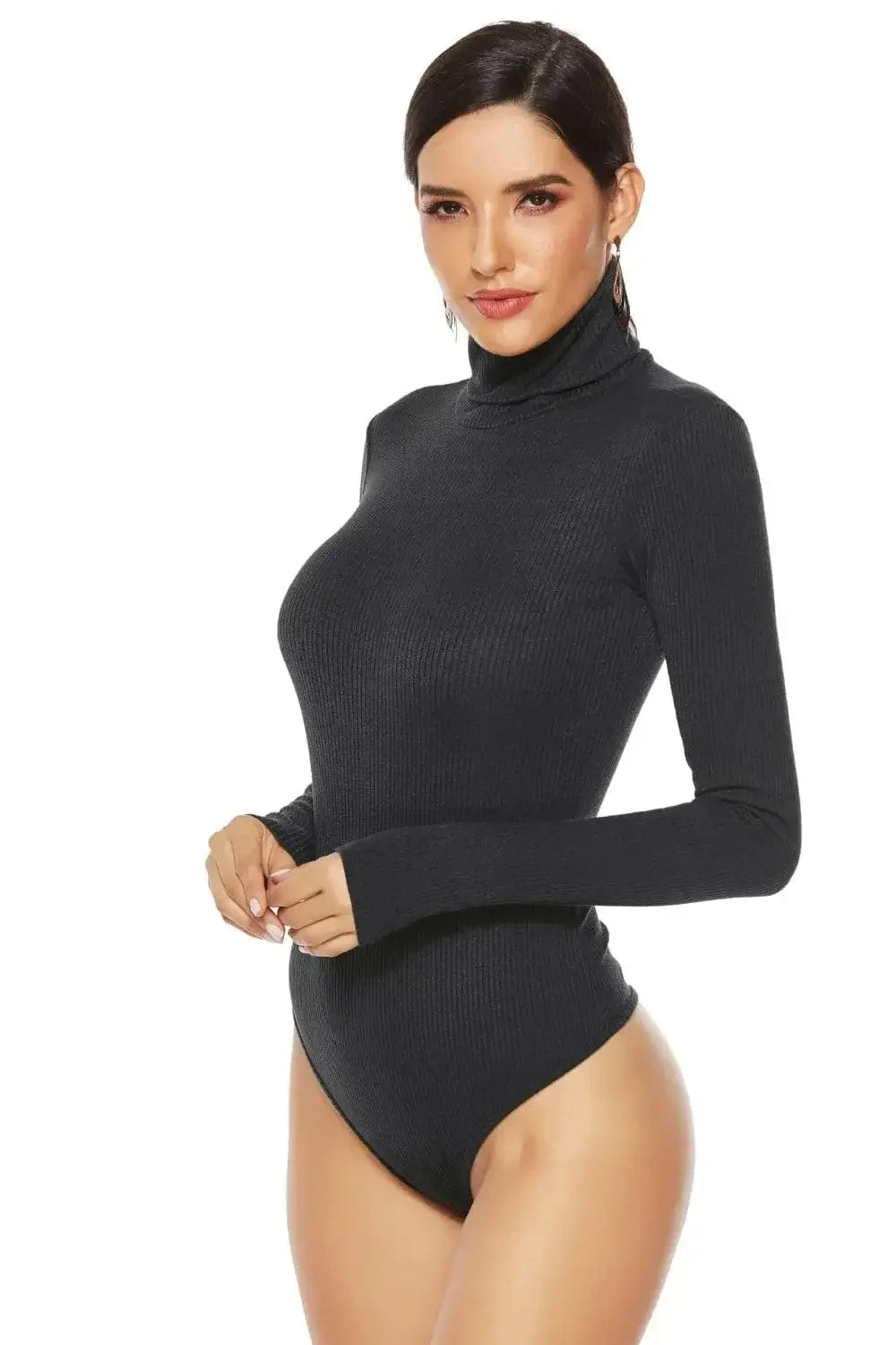 Bodysuits Ribbed Turtleneck Long Sleeve Bodysuit Ribbed Turtleneck Long Sleeve Bodysuit