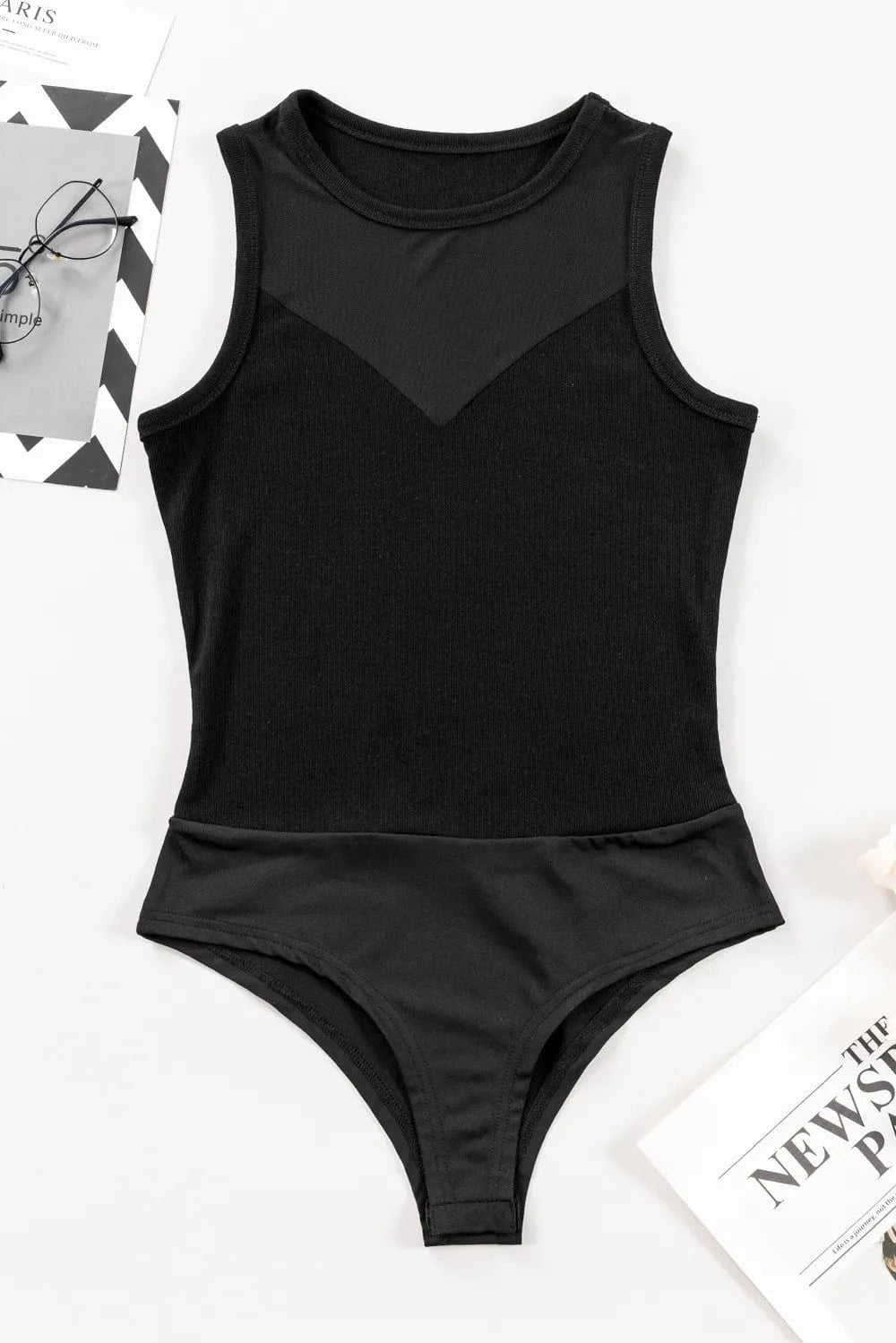 Bodysuits Round Neck Sleeveless Bodysuit Round Neck Sleeveless Bodysuit