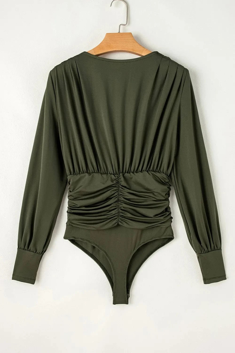 Bodysuits Ruched Surplice Long Sleeve Bodysuit Ruched Surplice Long Sleeve Bodysuit