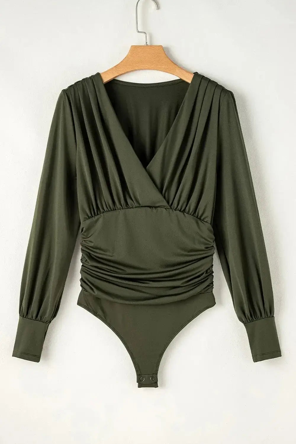 Bodysuits Ruched Surplice Long Sleeve Bodysuit Ruched Surplice Long Sleeve Bodysuit