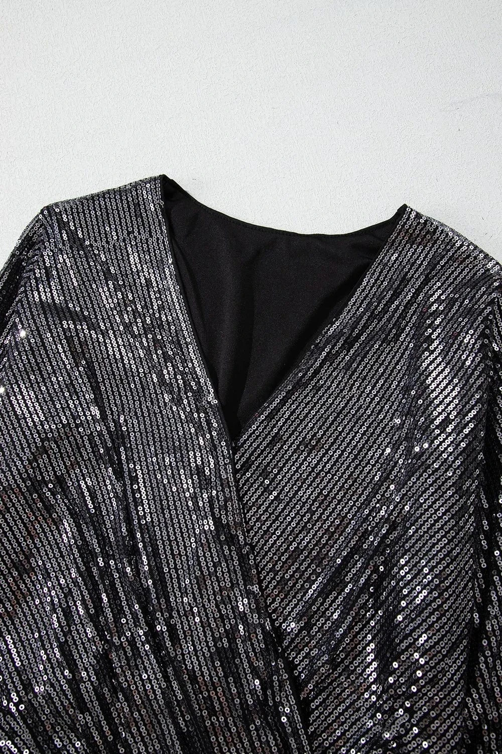 Bodysuits Sequin Surplice Long Sleeve Bodysuit Sequin Surplice Long Sleeve Bodysuit