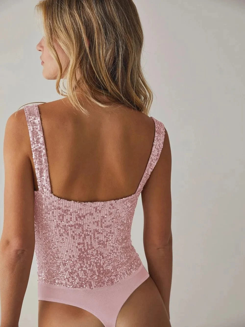 Bodysuits Sequin Wide Strap Bodysuit Sequin Wide Strap Bodysuit