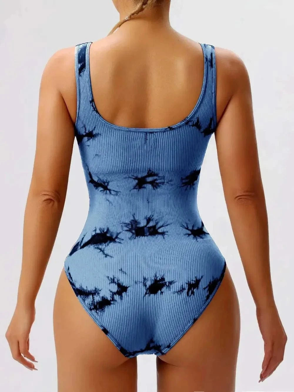 Bodysuits Tie-Dye Scoop Neck Wide Strap Active Bodysuit Tie-Dye Scoop Neck Wide Strap Active Bodysuit