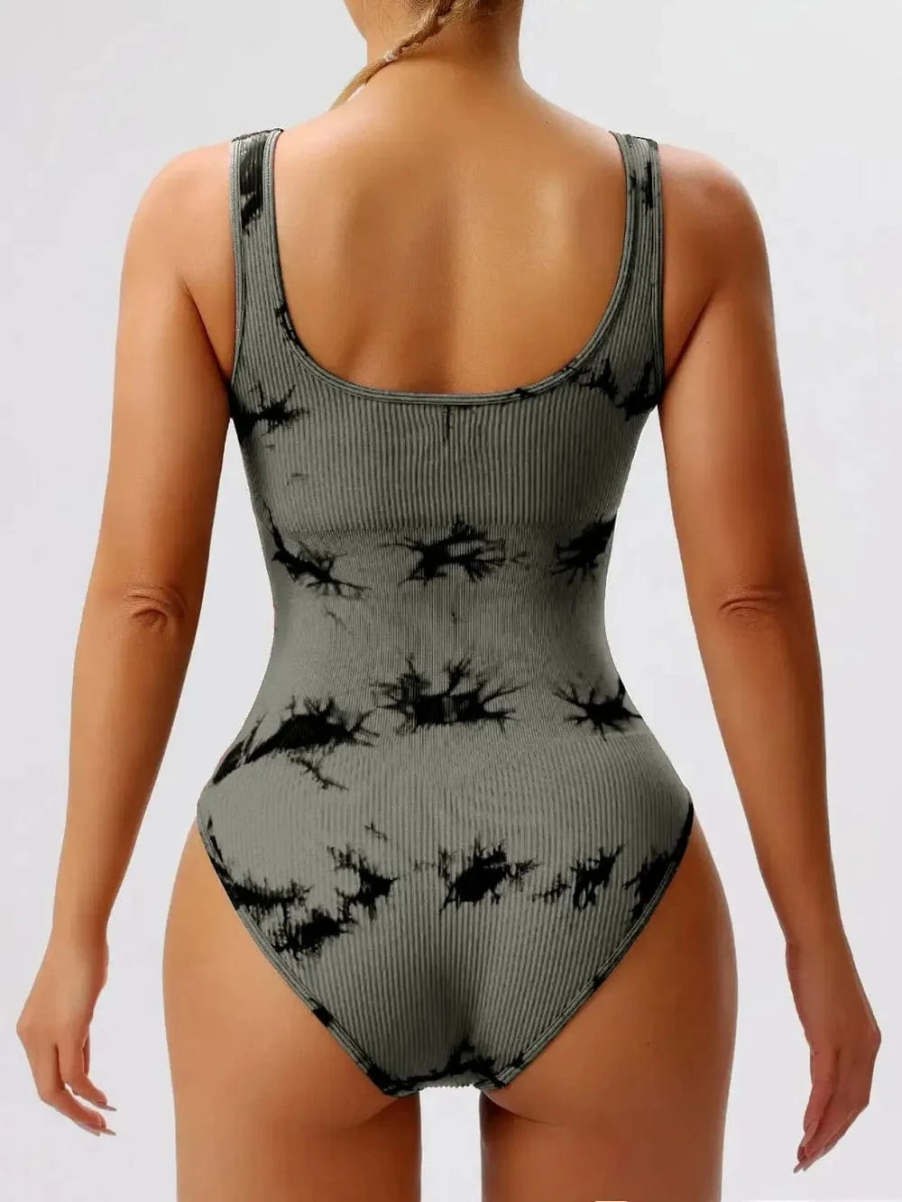 Bodysuits Tie-Dye Scoop Neck Wide Strap Active Bodysuit Tie-Dye Scoop Neck Wide Strap Active Bodysuit
