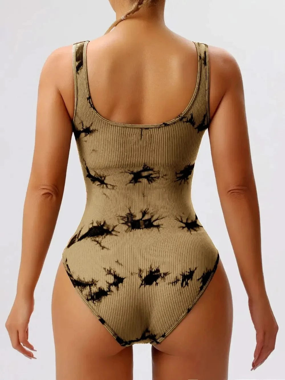 Bodysuits Tie-Dye Scoop Neck Wide Strap Active Bodysuit Tie-Dye Scoop Neck Wide Strap Active Bodysuit