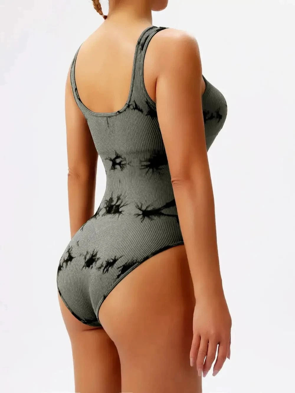 Bodysuits Tie-Dye Scoop Neck Wide Strap Active Bodysuit Tie-Dye Scoop Neck Wide Strap Active Bodysuit