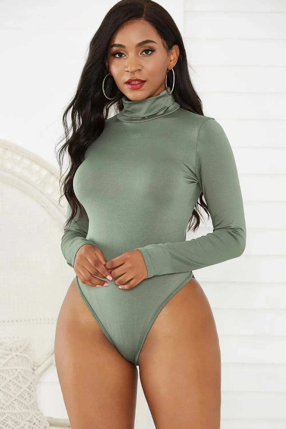 Bodysuits Turtleneck Long Sleeve Bodysuit Turtleneck Long Sleeve Bodysuit