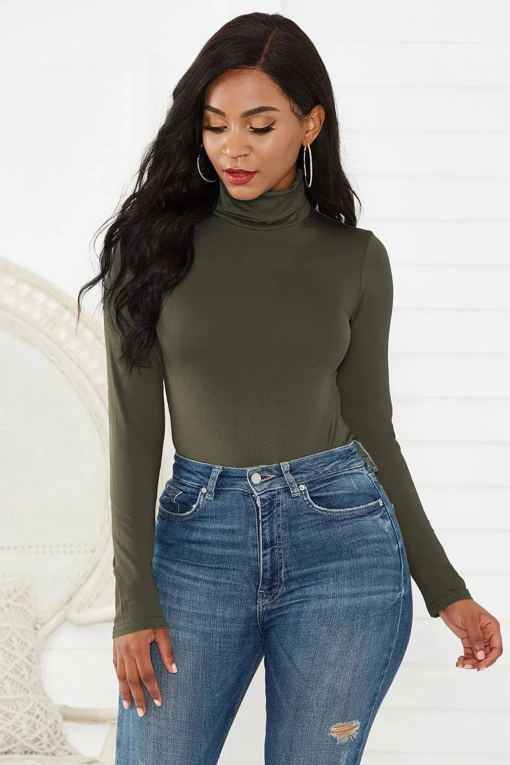 Bodysuits Turtleneck Long Sleeve Bodysuit Turtleneck Long Sleeve Bodysuit