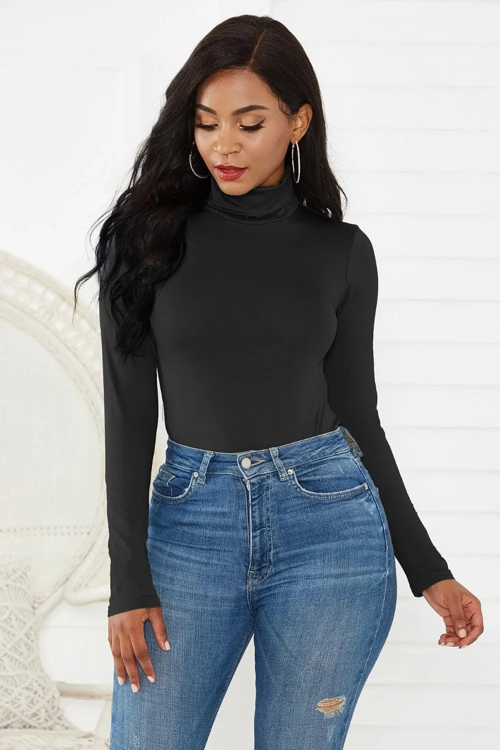 Bodysuits Turtleneck Long Sleeve Bodysuit Turtleneck Long Sleeve Bodysuit