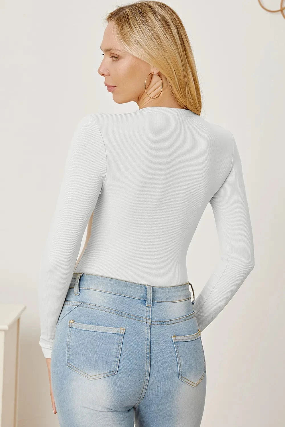 Bodysuits Zip Up Long Sleeve Bodysuit Zip Up Long Sleeve Bodysuit