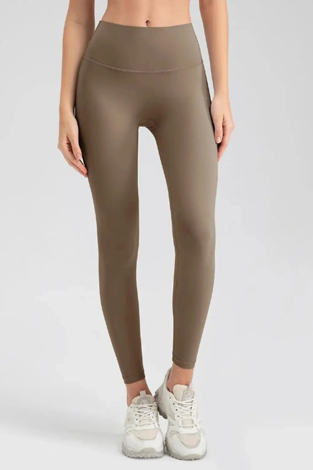 Camel Wide Waistband Sport Leggings