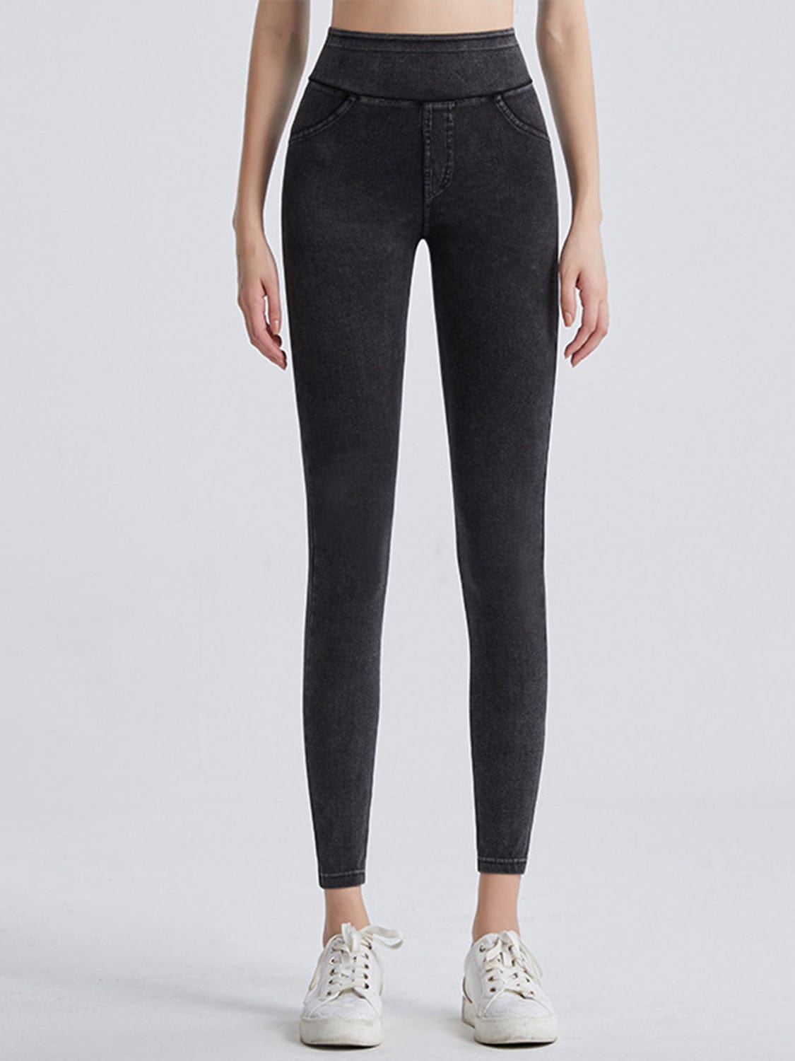 Charcoal Wide Waistband Sports Leggings