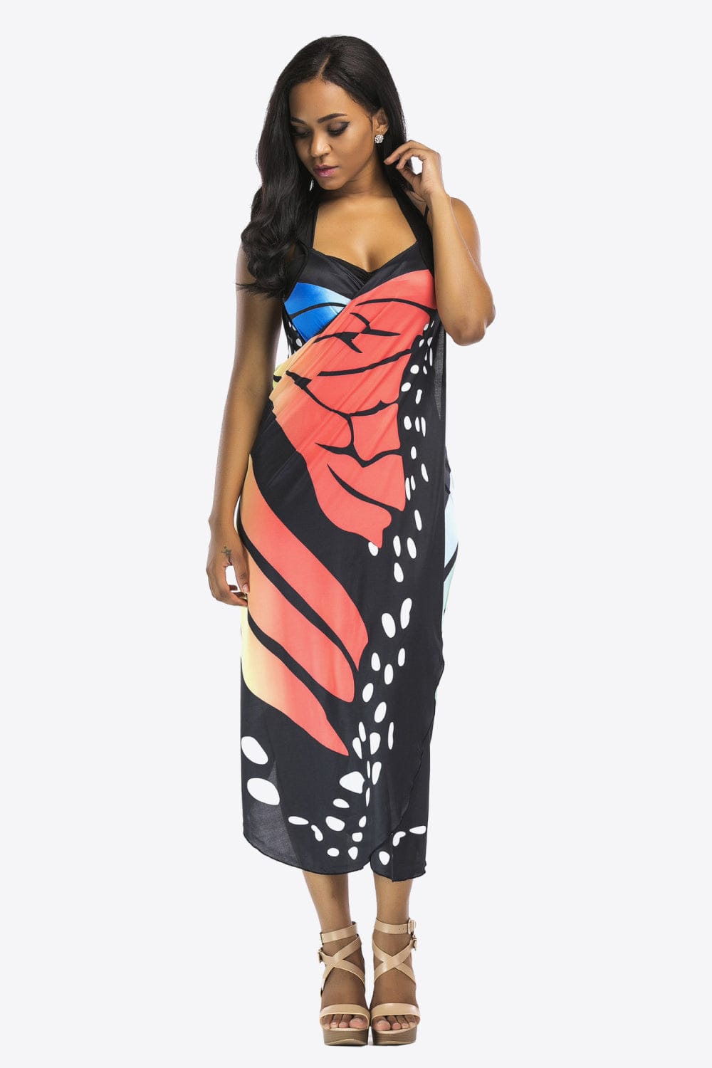 Butterfly Spaghetti Strap Cover Up coverups