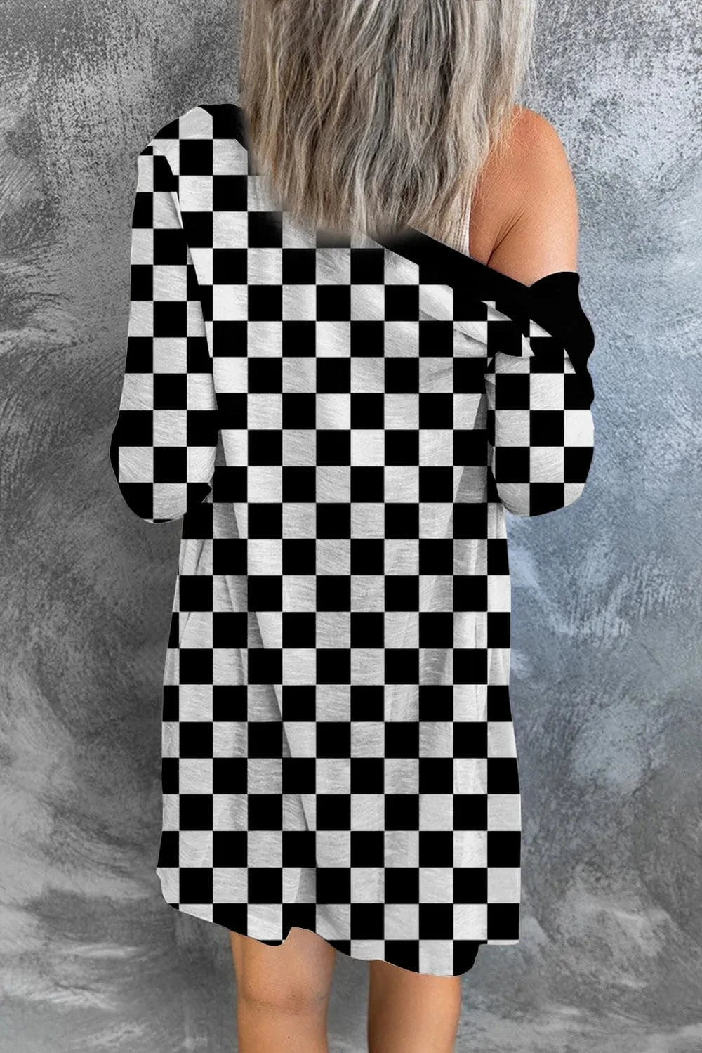 Plaid Button Up Long Sleeve Cover Up coverups