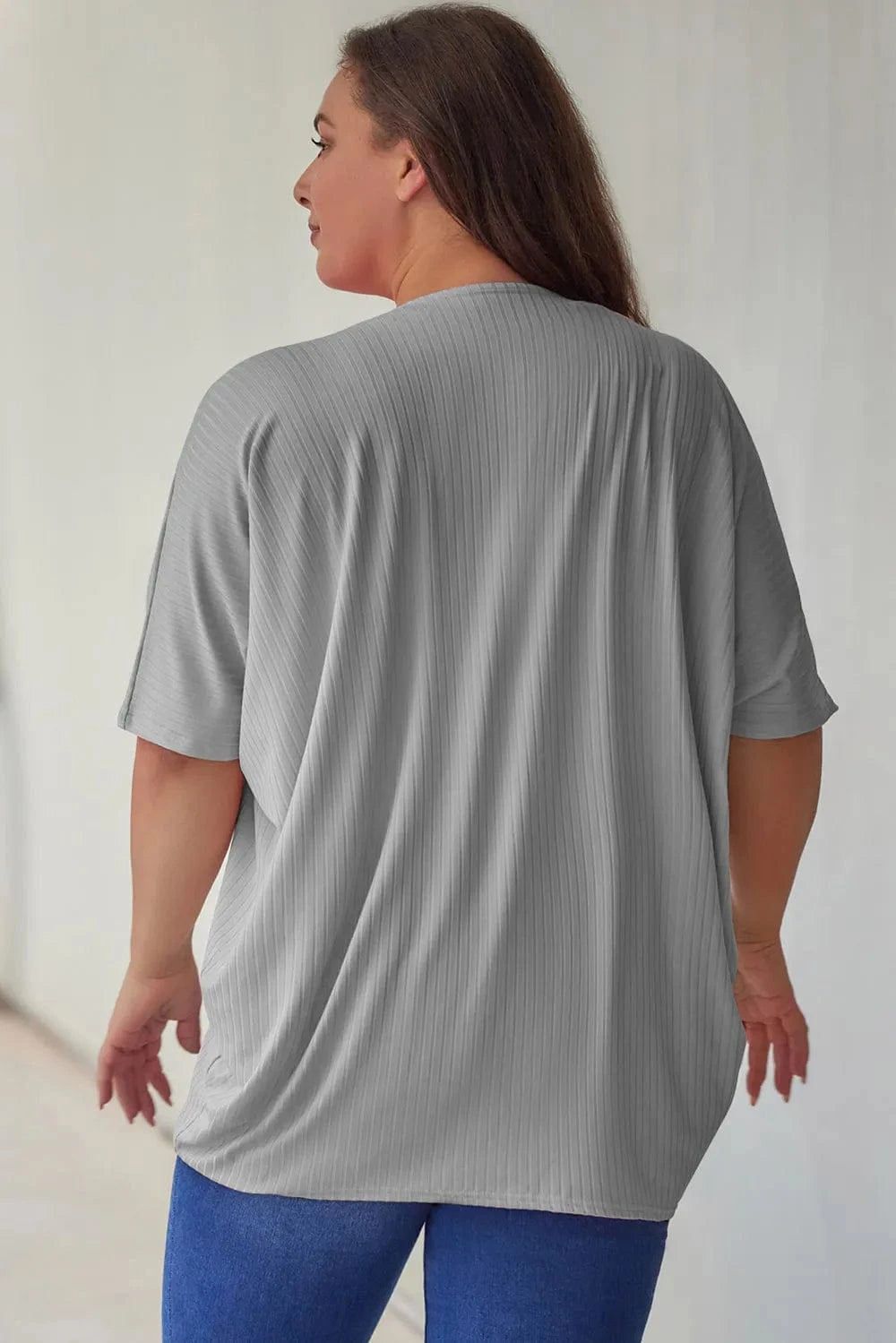 Plus Size Ribbed Cocoon Cover Up coverups
