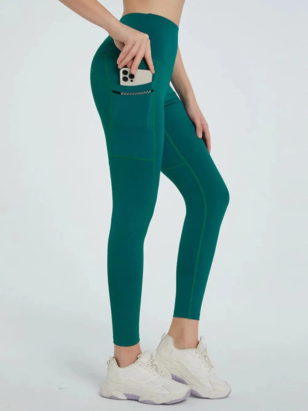 Dark Green High Waist Active Leggings