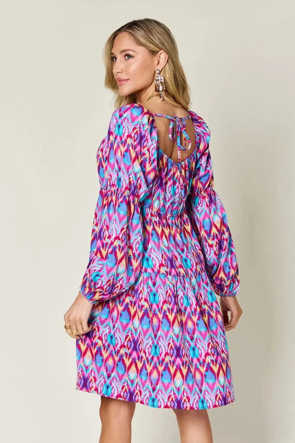 Dresses Double Take Full Size Printed Long Sleeve Dress Double Take Full Size Printed Long Sleeve Dress