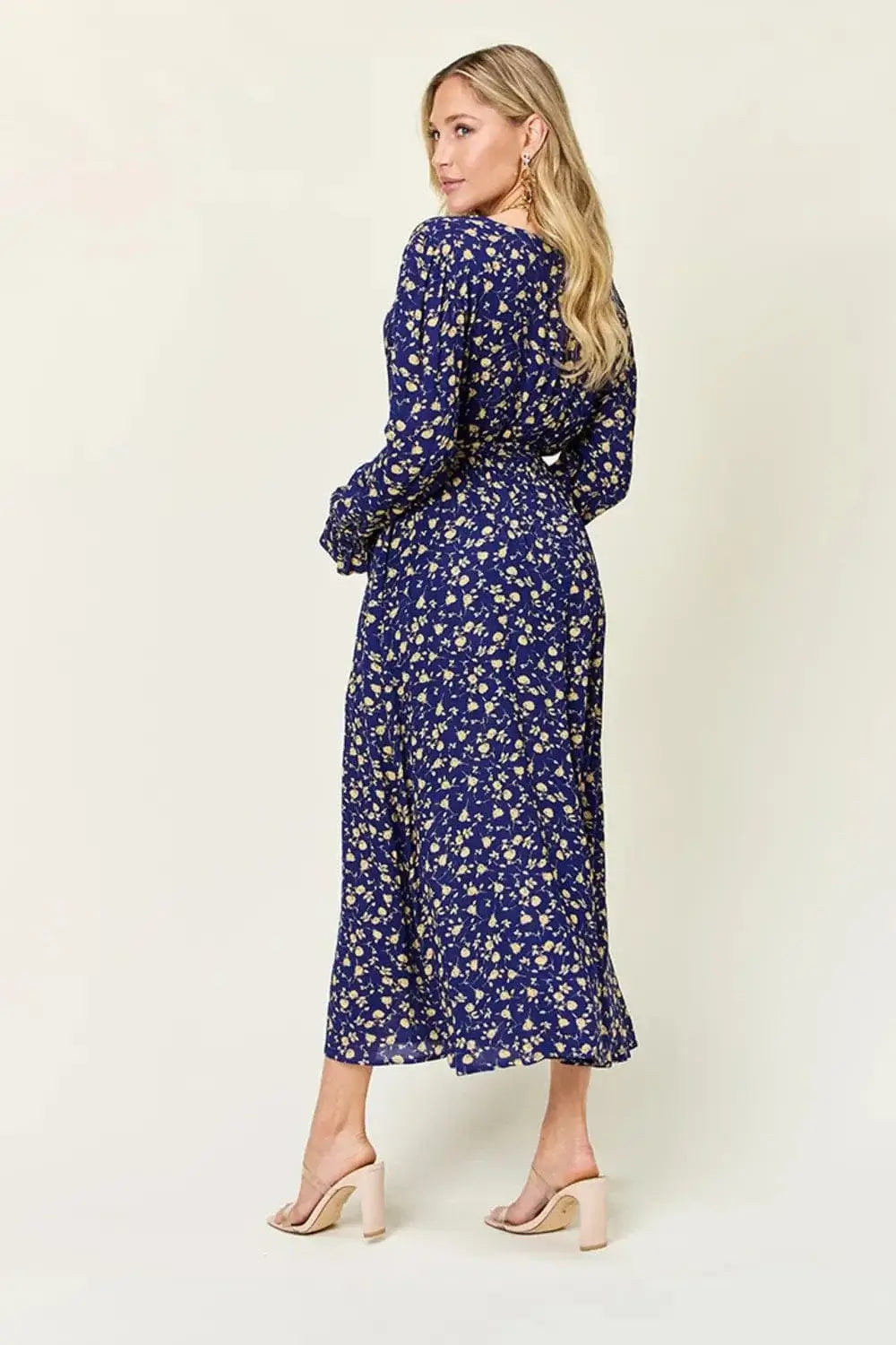Dresses Double Take Full Size Tie Back Flounce Sleeve Dress Double Take Full Size Tie Back Flounce Sleeve Dress